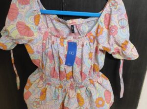Multi colour peplum top