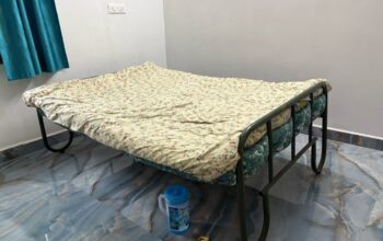 Iron bed with two mattress